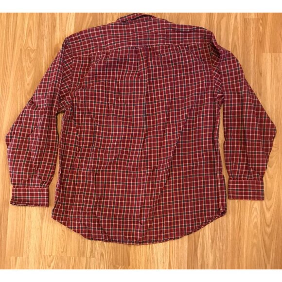 Nautica Mens Red Plaid Button-Down Shirt XXL 100% Cotton Long Sleeve Classic Fit - Picture 4 of 6